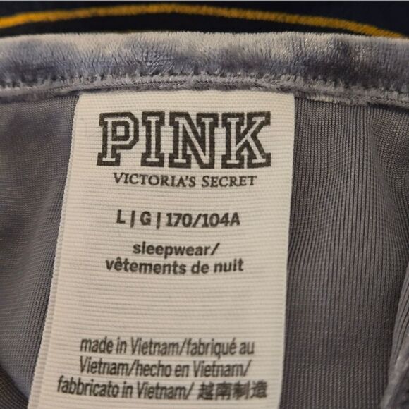 PINK Victoria's Secret Gray Y2K Velvet Logo Camisole - Picture 6 of 7